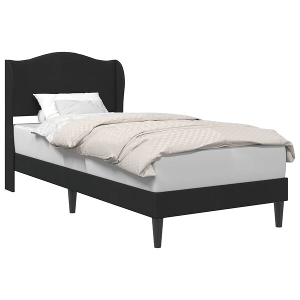 vidaXL Cadre de lit avec tête de lit Noir 90 x 190 cm Velours
