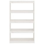 vidaXL Bibliothèque/Séparateur de pièce Blanc 80x30x135 5cm Pin massif