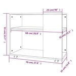 vidaXL Table d'appoint Chêne fumé 70x35x55 cm Bois d'ingénierie