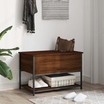 vidaXL Banc de rangement chêne marron 70x42 5x47 cm bois d'ingénierie