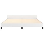 vidaXL Cadre de lit sans matelas blanc similicuir