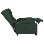 vidaXL Fauteuil inclinable Vert foncé Tissu