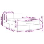 vidaXL Cadre de lit ottoman avec matelas vert foncé 140x190 cm velours