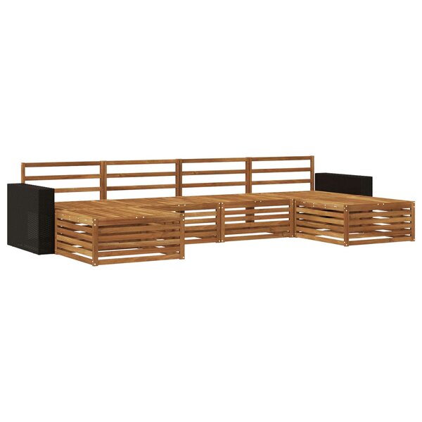 vidaXL Ensemble de canapés d'extérieur 6 pc Bois d'Acacia Massif