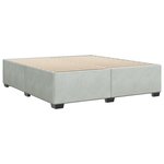 vidaXL Cadre de lit sans matelas gris clair 200x200 cm velours