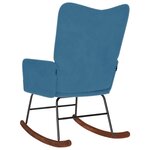 vidaXL Chaise à bascule Bleu Velours