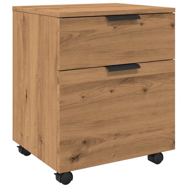vidaXL Classeur mobile avec roues chêne artisanal 45x38x54 cm