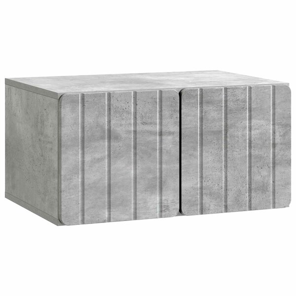 vidaXL Meuble TV mural 59 5 x 41 x 30 cm Gris béton Bois d'ingénierie