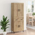 vidaXL Haut Armoire 2 Pièces Chêne artisanal Bois d'ingénierie