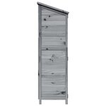 vidaXL Abri de jardin Gris 106 5 x 56 x 176 cm Bois d'ingénierie