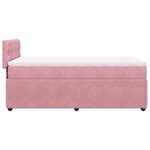 vidaXL Sommier à lattes de lit avec matelas Rose 90x200 cm Velours
