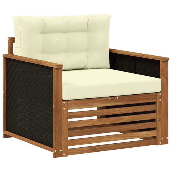 vidaXL Sofa de milieu extérieur Bois d'Acacia Massif Naturel