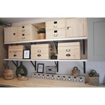 Boîte de rangement en pin massif avec couvercle taille 5