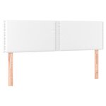 vidaXL Sommier à lattes de lit avec matelas Blanc 140x190cm Similicuir
