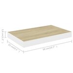 vidaXL Étagères flottantes 2 Pièces chêne et blanc 50x23x3 8 cm MDF