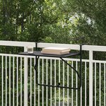 Table de balcon pliable vidaXL Noir 60x40 cm en acier