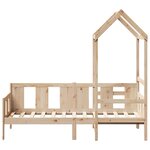 vidaXL Lit de jour avec toit sans matelas 80x200 cm bois massif