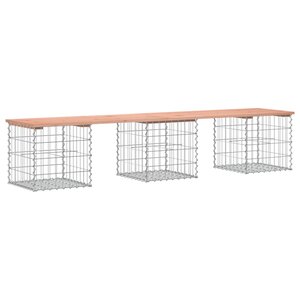 vidaXL Banc de jardin design gabion 203x44x42cm bois massif de douglas