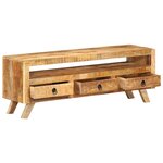 vidaXL Meuble TV 110x30x40 cm Bois massif de manguier
