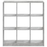 vidaXL Bibliothèque gris béton 102x32x108 cm bois d'ingénierie
