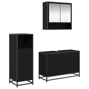 vidaXL Ensemble de mobilier de salle de bain 2 Pièces Bois Ancien