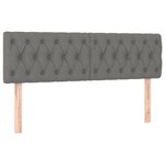 vidaXL Sommier à lattes de lit et matelas et LED Gris foncé 140x200 cm