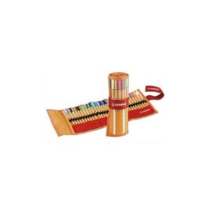 Rollerset rayé orange et blanc de 30 Stylo-Feutre POINT 88 Pointe Fine 0,4 mm STABILO
