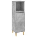 vidaXL Ensemble d'armoires de salle de bain 3 Pièces gris béton