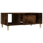 vidaXL Table basse Chêne fumé 90x50x36 5 cm Bois d'ingénierie