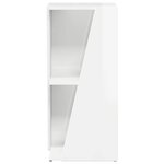 vidaXL Étagère latérale Blanc brillant 33 x 32 x 70 5 cm