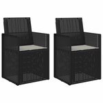 vidaXL Chaises de jardin salle à manger 2 pc Anthracite et Gris clair