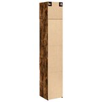 vidaXL Armoire de rangement mince chêne fumé 40x42 5x225 cm