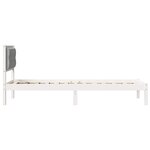 vidaXL Cadre de lit avec tête de lit Gris clair 80 x 200 cm Pin massif