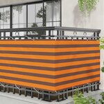 vidaXL Écran de balcon Orange et marron 100 x 200 cm Tissu Oxford