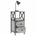 vidaXL Table de chevet sonoma gris 34x35 5x70 cm bois d'ingénierie