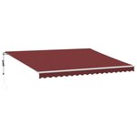 vidaXL Auvent rétractable automatique bordeaux 450x350 cm