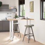 vidaXL Pieds de table de bar en U  2 pièces  blanc  40 x (110-111) cm  acier