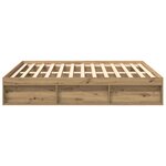vidaXL Cadre de lit sans matelas chêne artisanal 180x200 cm