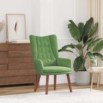 vidaXL Fauteuil relaxant Vert clair 63 x 67 x 94 cm Velours