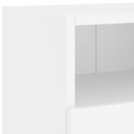 vidaXL Unités murales TV 5 Pièces blanc bois d'ingénierie