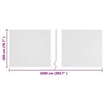 vidaXL Filet Anti-insectes Blanc 2 x 10 m HDPE