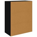 vidaXL Buffet noir 60x30x75 cm bois d'ingénierie