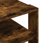 vidaXL Table basse chêne fumé 59 5x59 5x40 cm bois d'ingénierie