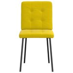 vidaXL Chaises à manger lot de 4 jaune velours