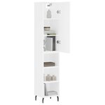 vidaXL Buffet haut Blanc 34 5x34x180 cm Bois d'ingénierie