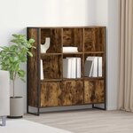 vidaXL Bibliothèque 2 Pièces Chêne Fumé 99 5 x 30 x 108 cm