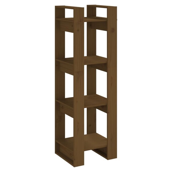 vidaXL Bibliothèque/Cloison Marron miel 41x35x125 cm Bois massif