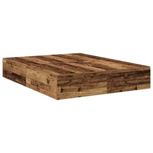 vidaXL Cadre de lit avec rangement Bois Ancien 135 x 190 cm