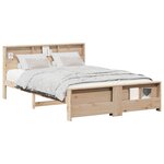 vidaXL Cadre de lit Marron 140 x 200 cm Bois d'ingénierie
