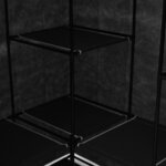 vidaXL Garde-robe d'angle Noir 130x87x169 cm